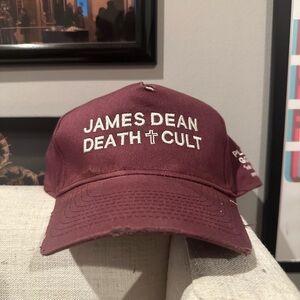 Maroon Paly Hollywood “James Dean Death Cult” Cap